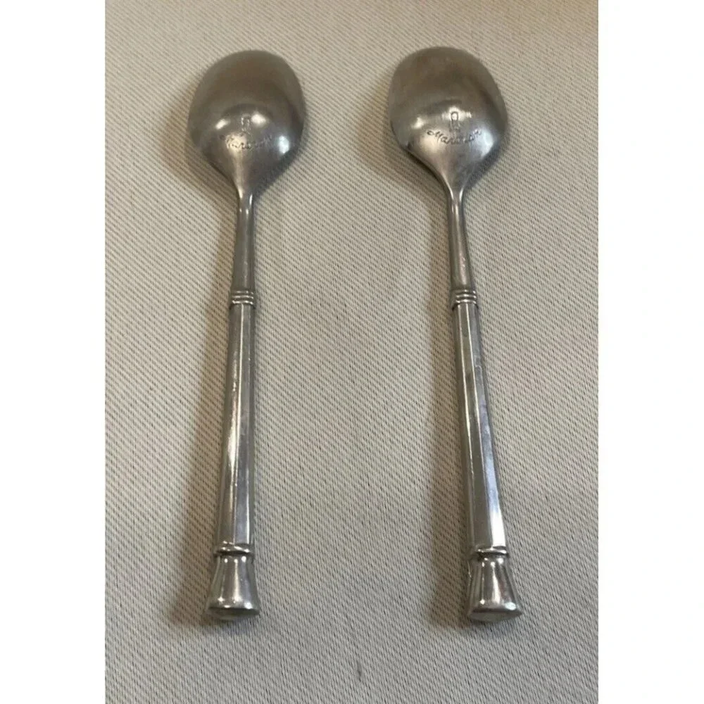 Martian Silver Plated‎ Demitasse Spoon Sugar Jam Set Of 2 4.5 Inch